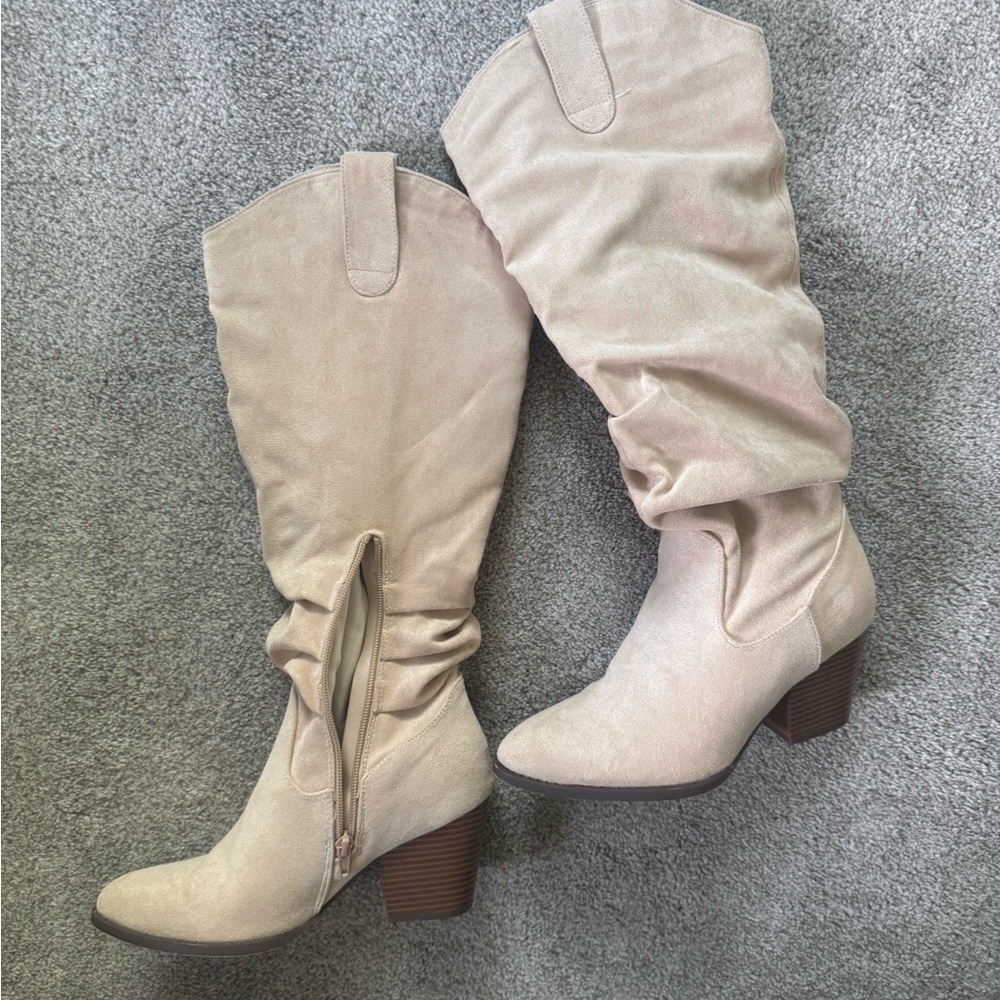 ❌SOLD❌cream Knee-High Boots